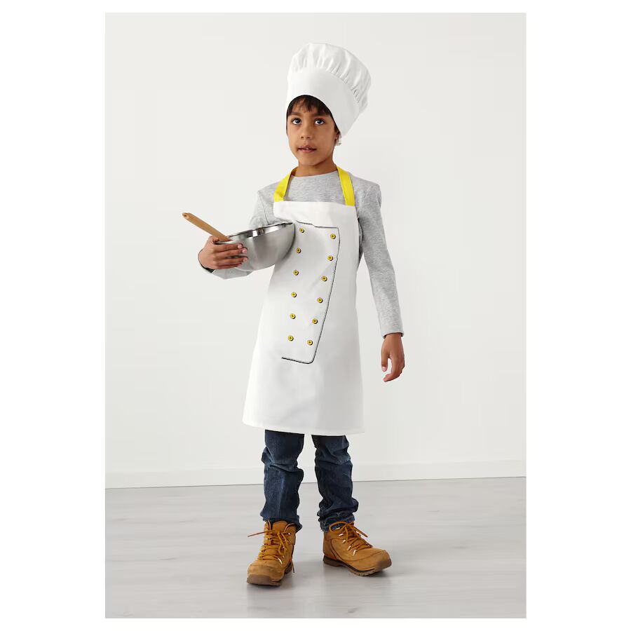 TOPPKLOCKA Children’s apron with chef’s hat
