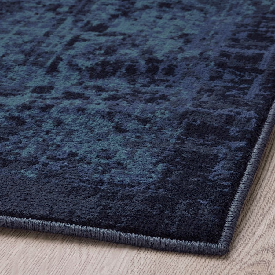 VONSBÄK Rug, low pile, dark blue, 133x195 cm