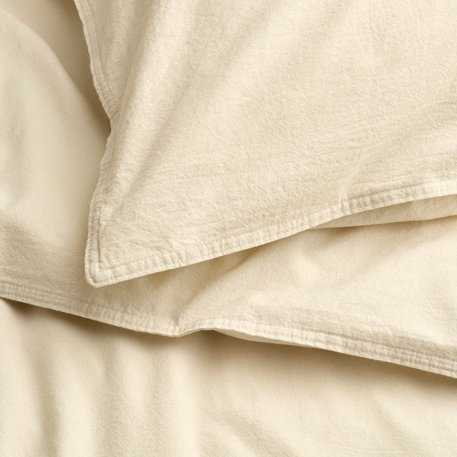 ÄNGSLILJA Duvet cover and 2 pillowcases, natural, 200x200/50x80 cm