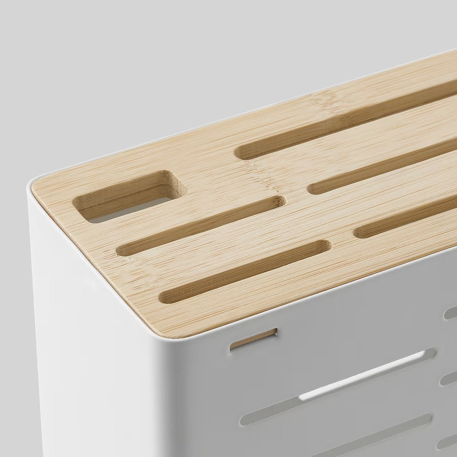 AVSTEG Knife holder, bamboo/white, 23 cm
