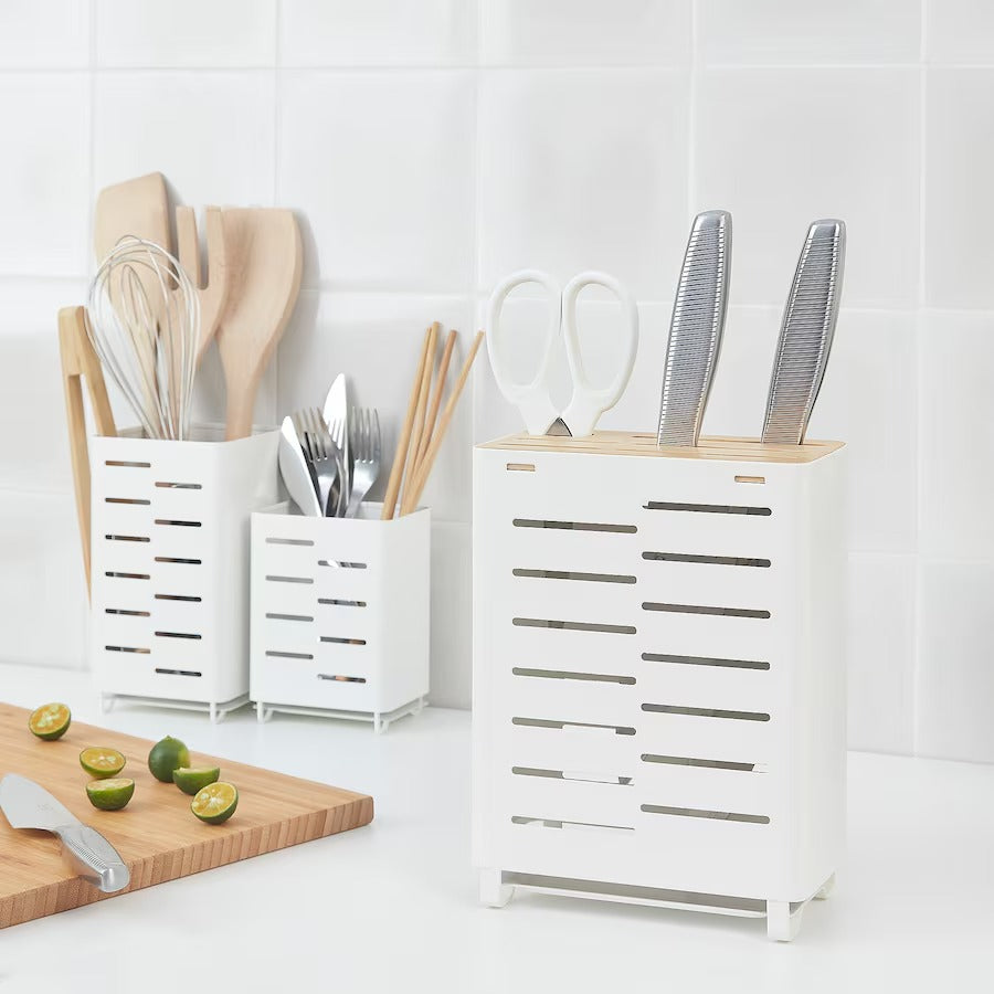 AVSTEG Knife holder, bamboo/white, 23 cm