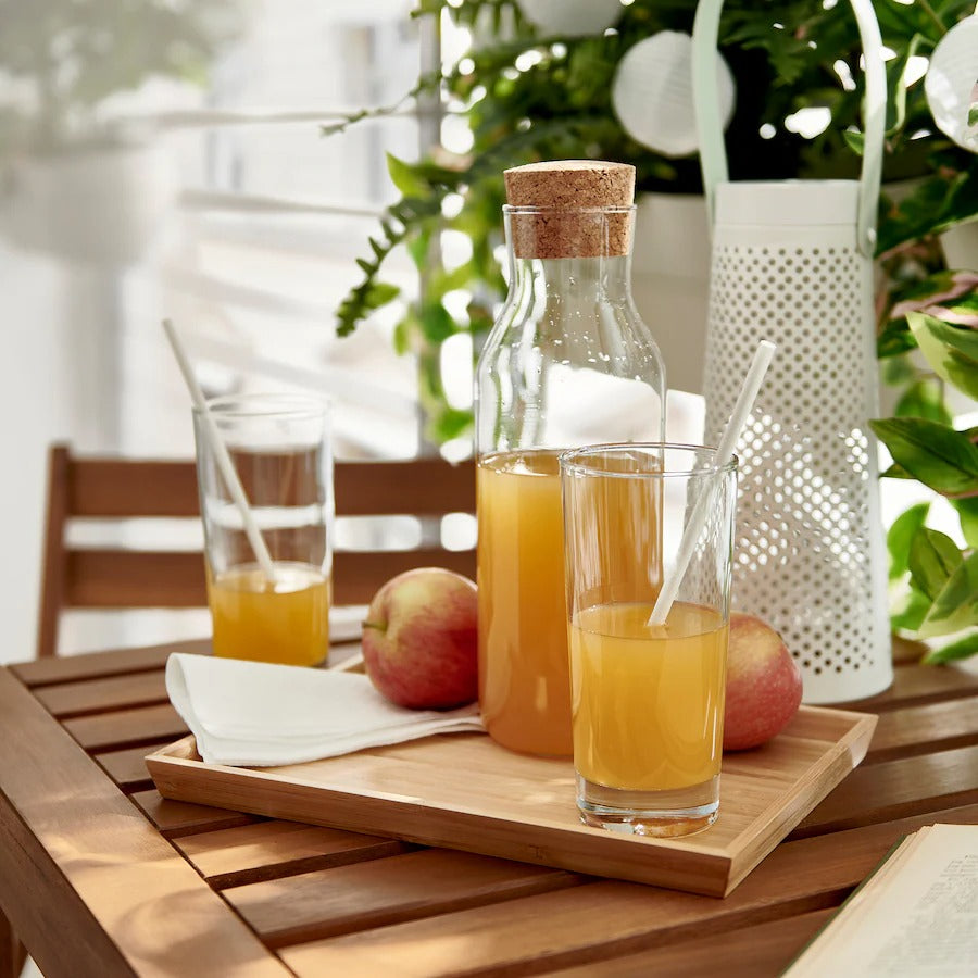 IKEA 365+ Carafe with stopper, clear glass/cork, 1 l