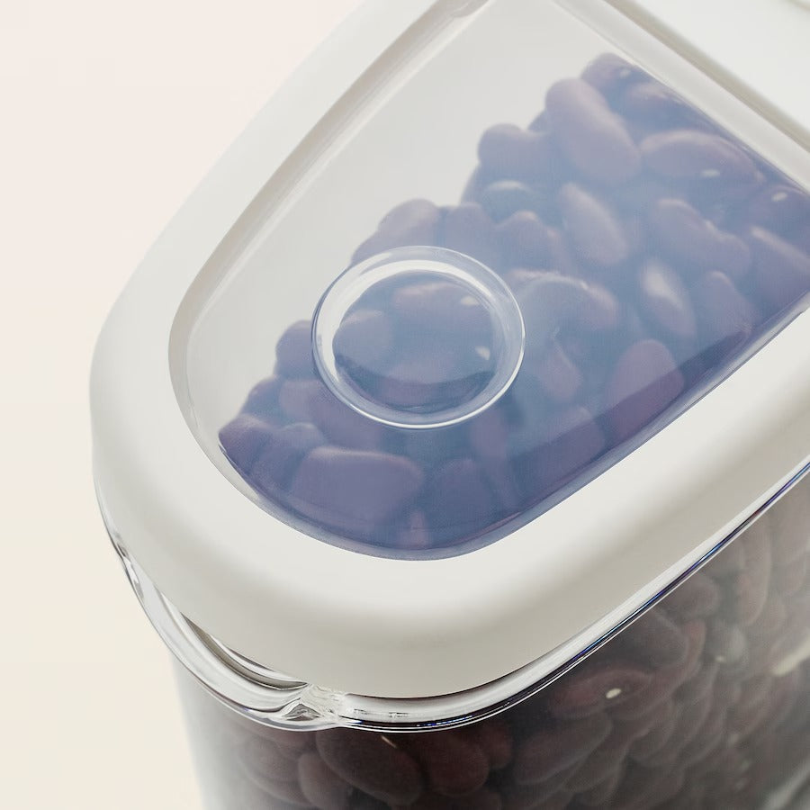 IKEA 365+ Dry food jar with lid, transparent/white, 1.3 l