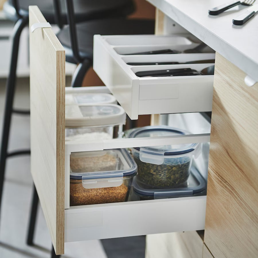 IKEA 365+ Dry food jar with lid, transparent/white, 1.3 l