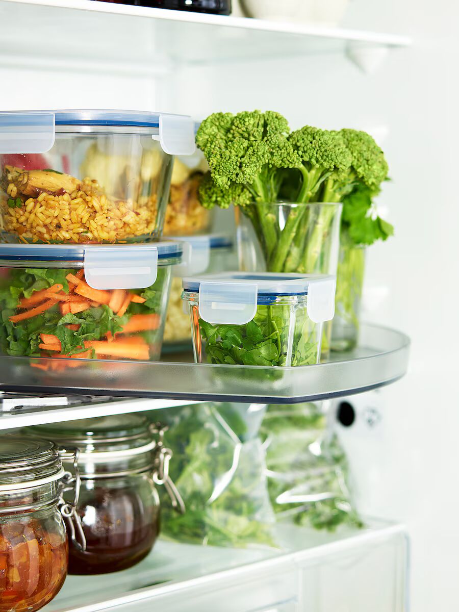 IKEA 365+ Food container with lid, square/glass