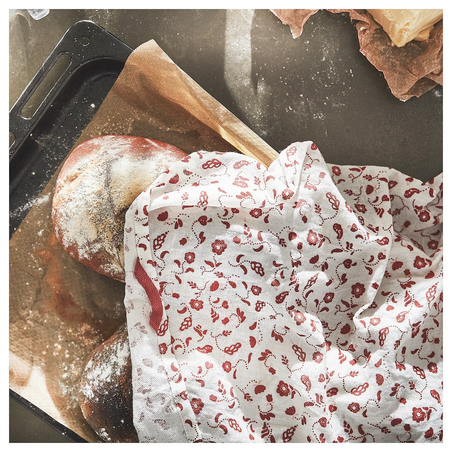 INAMARIA Tea towel, patterned red/pink, 45x60 cm