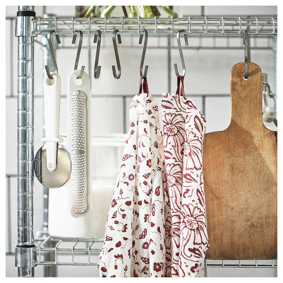 INAMARIA Tea towel, patterned red/pink, 45x60 cm