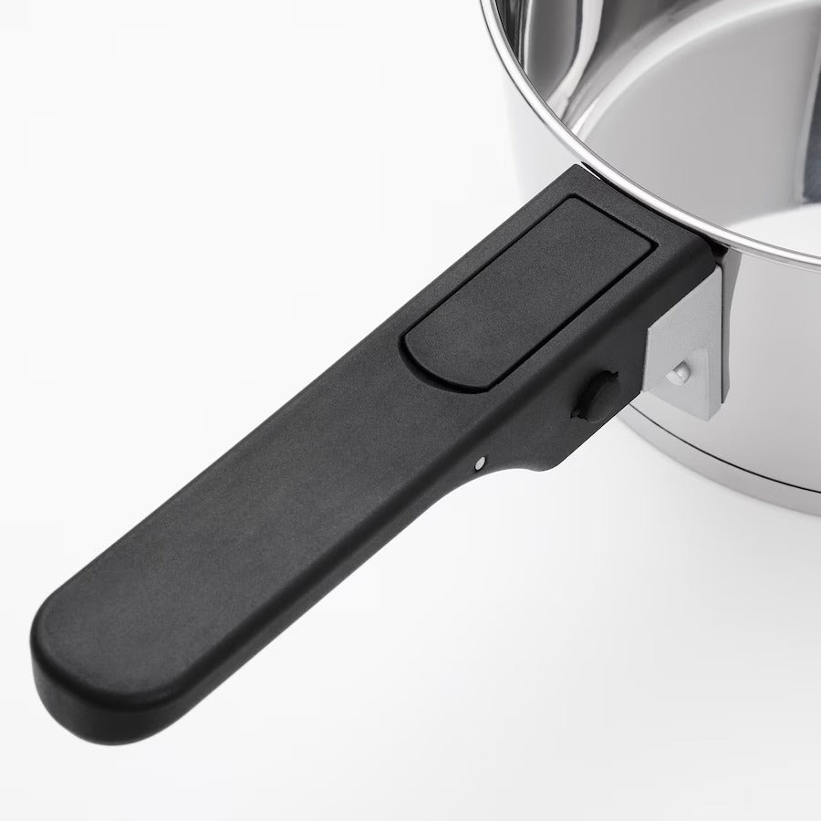 SLÄTROCKA Cookware kit with detachable handle, saucepan stainless steel