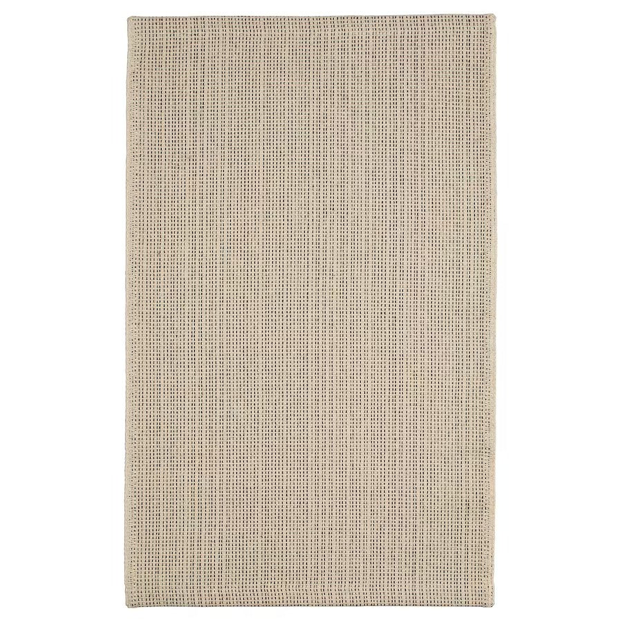TIPHEDE Rug, flatwoven, natural/black, 50x80 cm