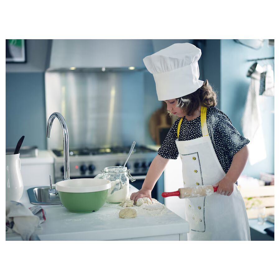 TOPPKLOCKA Children’s apron with chef’s hat