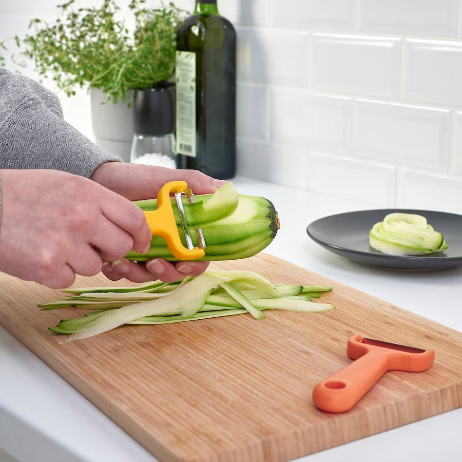 UPPFYLLD Vegetable cutters, set of 2, bright yellow/bright orange